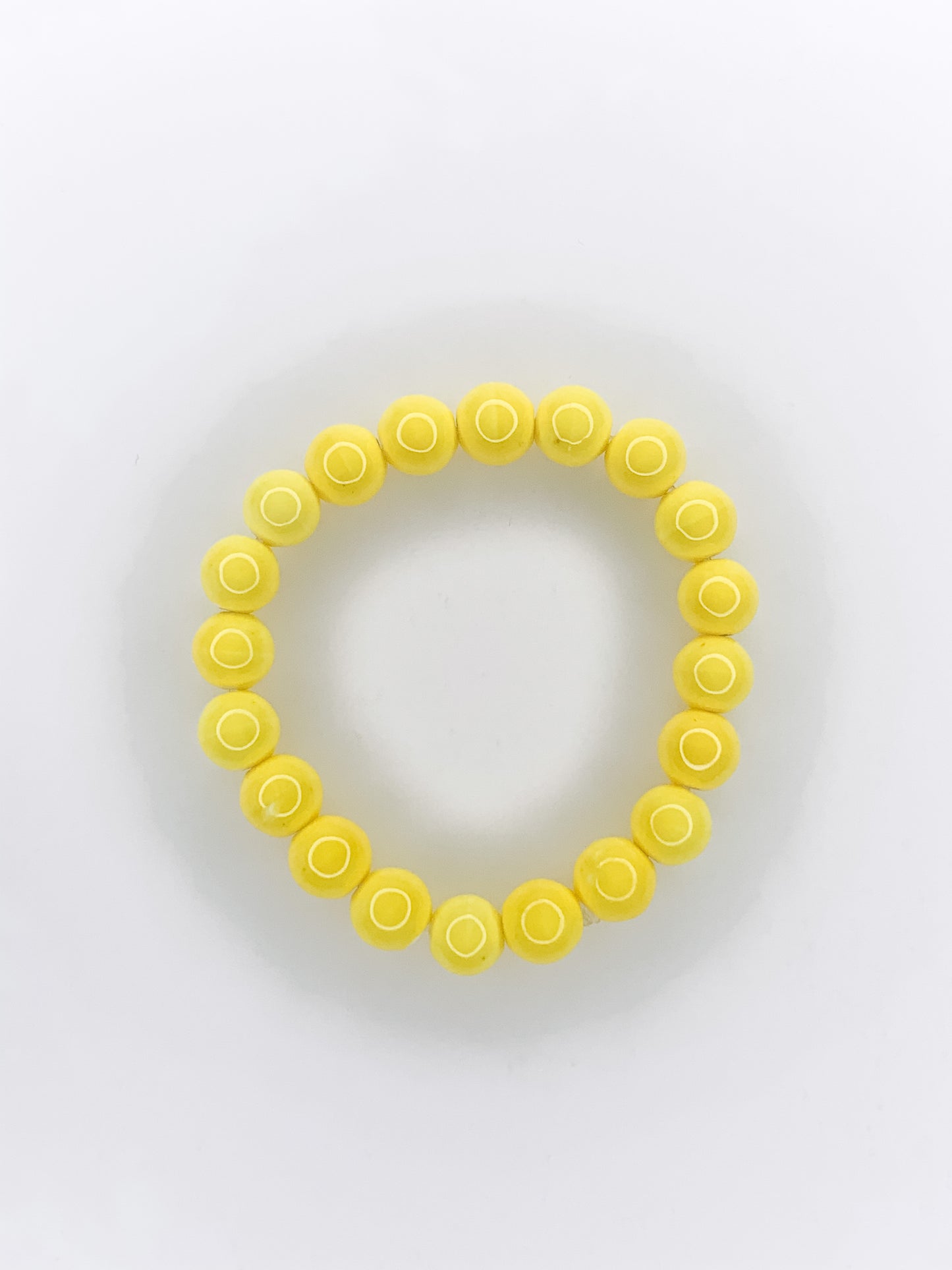 Yellow Vibe Beaded Bracelet, 10mm