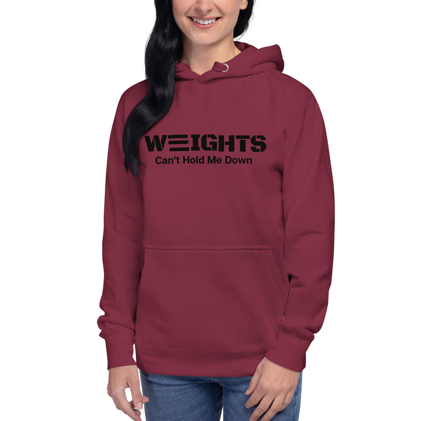 WEIGHTS Black Unisex Hoodie