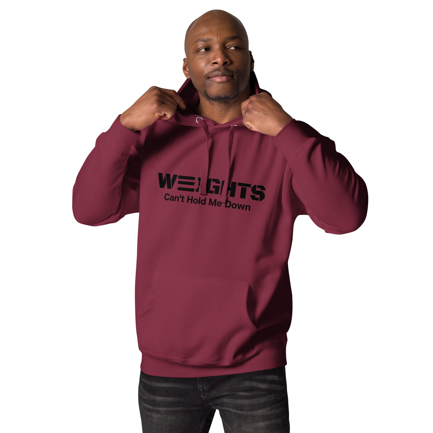 WEIGHTS Black Unisex Hoodie