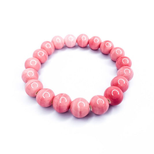 Pink Vibe Beaded Stretch Bracelet, 10mm