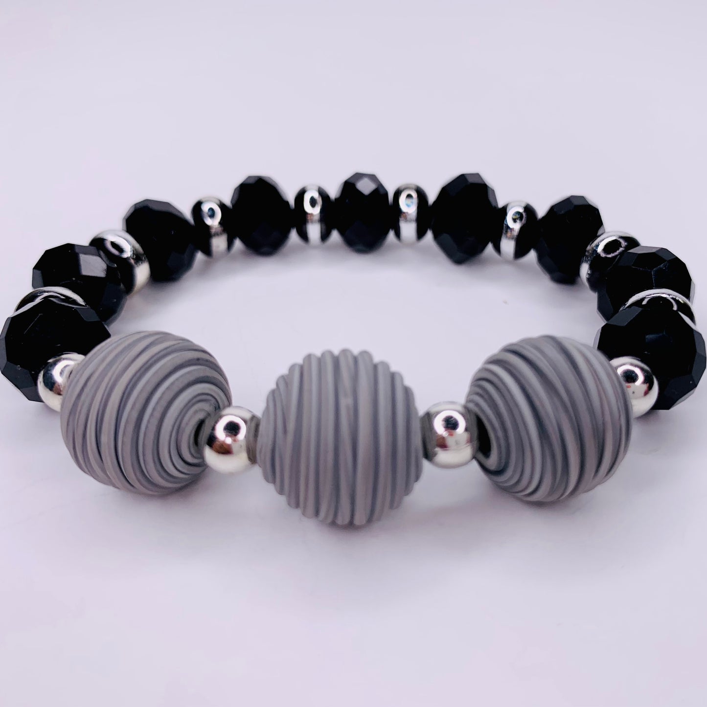 Twisted Clay Beaded Bracelet, 14mm