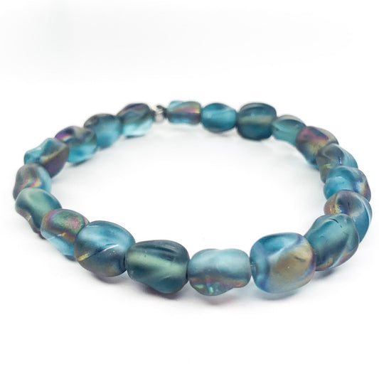 Iridescent Beaded Stretch Bracelet, 10mm