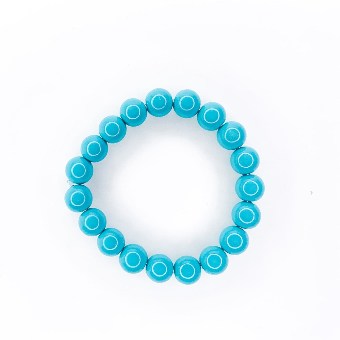 Turquoise Vibe Beaded Stretch Bracelet, 10mm