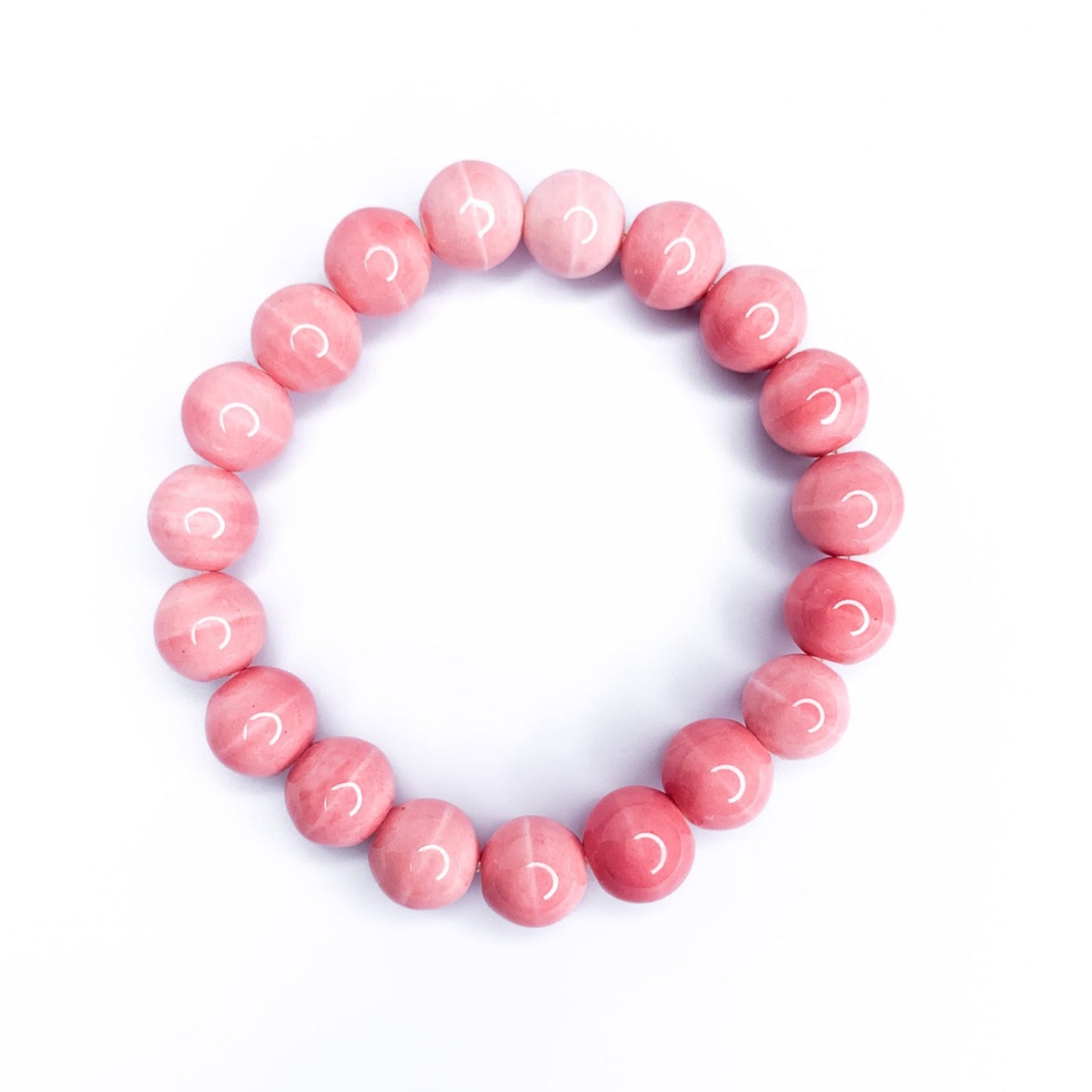 Pink Vibe Beaded Stretch Bracelet, 10mm