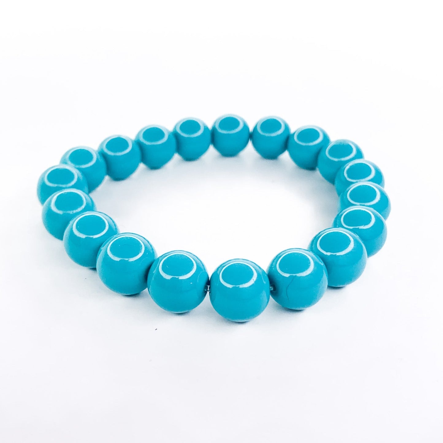 Turquoise Vibe Beaded Stretch Bracelet, 10mm